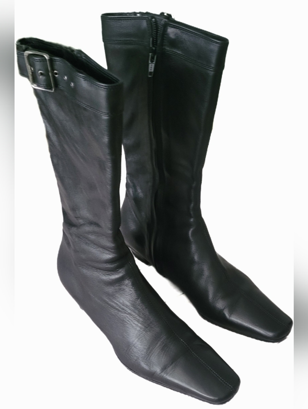 ✨️GUCCI 🇮🇹Black Leather  Zip Boots✨️